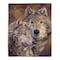 Hastings Home Sherpa Fleece Throw Blanket with Wolf Print Pattern, Lightweight Hypoallergenic for Adults and Kids 990643PIX - alternate 1